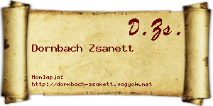 Dornbach Zsanett névjegykártya